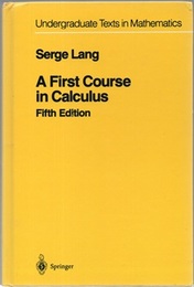 A First Course in Calculus : 5th Edition (Hard) (英) 解析入門 