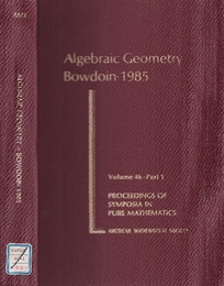 Algebraic Geometry, Bowdoin 1985  