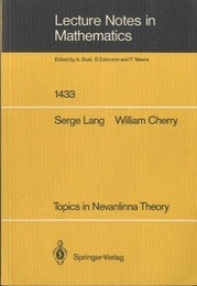 Topics in Nevanlinna Theory  