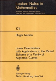 Linear Determinants with Applications to the Picard Scheme of a Family of Algebraic Curves  