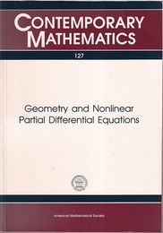 Geometry and Nonlinear Partial Differential Equations Proceedings of the AMS Special Session held March 23-24, 1990 
