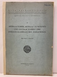 Artinsche Fuhrer, Artinsche L-Funktionen und Gaussschie Summen uber Endlich-Aigebraischen Zahlkorpern  