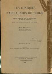 Les Coniques d’Apollonius de Perge : Nouveau Tirage Oeuvres Traduites pour la Premiere Fois du Grec en Francais 