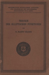 Theorie der Elliptischen Funktionen  