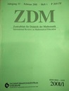 ZDM : Zentralblatt fur Didaktik der Mathematik : Vol. 33-38 International Reviews on Mathematical Education 