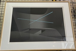 磯崎新　版画額　「闇　3」 シルクスクリーン Arata ISOZAKI : Screen printing