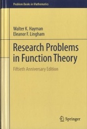 Research Problems in Function Theory : Fiftieth Anniversary Edition (Hard)  
