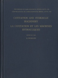 Cavitation and Hydraulic Machinery Proceedings of IAHR-Symposium、 Sendai、 Japan、 1962 