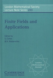 Finite Fields and Applications Proceed. of the Third International Conference、 Glasgow、 July 1995 