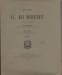 OEUVRES de Georges Humbert : Tome. 2 (仏) ジョージ・ハンバート数学全集（第2巻） 