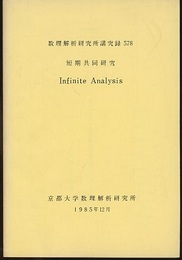 短期共同研究　Infinite Analysis  