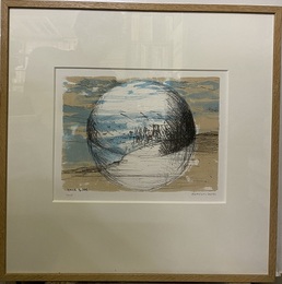 磯崎新　版画額　「蜃樓都市」  