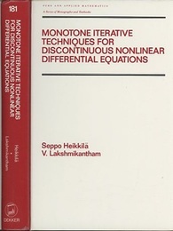 Monotone Iterative Techniques for Discontinuous Nonlinear Differential Equations  