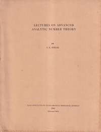 Lectures on Advanced Analytic Number Theory (Reissued 1965)  