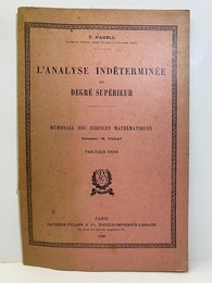L'analyse Indeterminee de Degre Superieur  