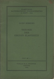 Theorie der Ebenen Elastizitat Unter Benutzung eines Systems Hyperkomplexer Zahlen 
