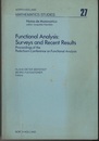 Functional Analysis : Surveys and Recent Results Proceedings of the Paderborn Conference on Functional Analysis 