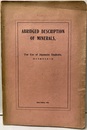 ABRIDGED DESCRIPTION OF MINERALS（学生用鉱物各論大要）　Thied Edition 1918 for use of japanese students　東京工科大学生用 