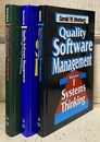 Quality Software Management : Vol.1-3 (Hard) (1)Systems Thinking (2)First-Order Measurement (3)Congruent Action 