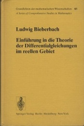 Einfuhrung in die Theorie der Differentialgleichungen im reellen Gebiet (Hard)  