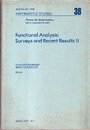 Functional Analysis : Surveys and Recent Results 2 Proceedings of the Conference on Functional Analysis Paderborn, Germany, January 31-February 4, 1979 