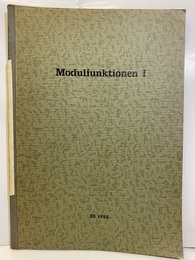 Modulfunktionen Ⅰ  