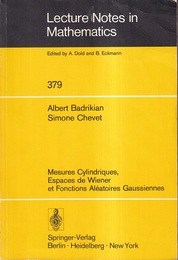 Mesures Cylindriques, Espaces de Wiener et Fonctions Aleatoires Gaussiennes  