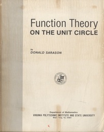 Function Theory on the Unit Circle Notes for lectures at a conference at Virginia Polytechnic Institute and State University、 Blacksburg、 Virginia、 June 19-23、 1978 