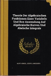Theorie Der Algebraischen Funktionen Einer Variabeln Und Ihre Anwendung Auf Algebraische Kurven Und Abelsche Integrale  