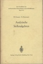 Analytische Stellenalgebren (Hard) Unter Mitarbeit von O. Riemenschneider 