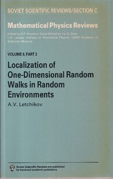 Localization of One-Dimensional Random Walks in Random Environments Soviet Scientific Reviews / Section C 