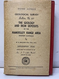 The Geology and Iron Deposits of the Hamersley Range Area Western Australia Plates 11枚（1は本文中に有） 