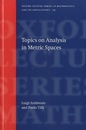 Topics on Analysis in Metric Spaces  
