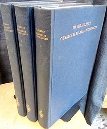 David Hilbert : Gesammelte Abhandlungen : Bd.1-3 : 2. Auf (2nd Edition) (1)Zahlentheorie (2)Algebra, Invariantentheorie, Geometrie (3)Analysis, Grundlagen der Mathematik, Physik, Verschiedenes, Nebst einer Lebensgeschichte (独) ヒルベルト論文集