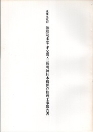 重要文化財　伽耶院本堂・多宝塔・三坂明神社本殿保存修理工事報告書  