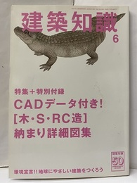 建築知識　2008年 6月号 （特集+特別付録） CADデータ付き！「木・S・RC造」納まり詳細図集 特別付録 CD-ROM付：開封済み 