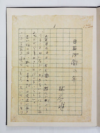 林房雄草稿　『日本防衛の年』　毛筆書二百字詰７枚完　製本済