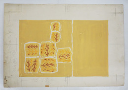 『姿なき怪盗』表紙画稿　水彩画　『姿なき怪盗／甲賀三郎』昭３３・１０春陽文庫の表紙画稿