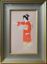 上村松園リトグラフ『序の舞』　限三百　額装　画寸５００×３１０ミリ（額サイズ７１５×５２５ミリ）　工房／Ｋ・Ｔ・Ｍ・ｐｒｉｎｔｅｒｓ