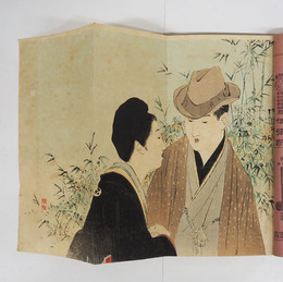 文藝倶樂部６巻７編　水蔭　松葉　緑雨　松魚　木版口絵／武内桂舟