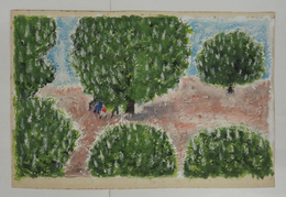 鶴岡政男装幀画稿　アクリル絵具　『青春の反逆／松尾邦之助』昭３３春陽堂書店の表紙画稿