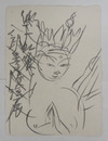 鈴木八朗小色紙　『飛天虹喰い八朗菩薩絵展』Sペン書菩薩絵　２０４×１５０ミリ