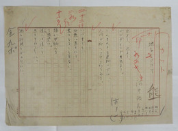 河井醉茗詩稿　『地をくぐって』　ペン書四百字詰２枚完　少痛