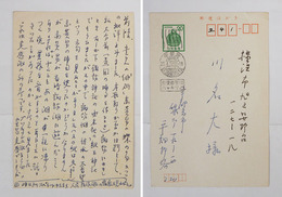 平畑静塔葉書　川名大宛　ペン書１４行　『…赤黄男の俳句を使ったのかどうか分かりませんが…』