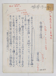 富士正晴草稿　『私の織田作之助像』　ペン書二百字詰２６枚完　講談社織田作之助全集第三巻解説