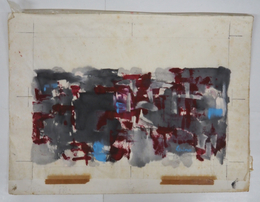 下高原健二装幀画稿　水彩画　少シミ有　『花の真実／小糸のぶ』昭３６・１０春陽文庫の表紙画稿