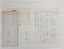安住敦書簡　川名大宛　ペン書２枚　封付（住所表記無）　『…「俳句弾圧事件の外貌」大へん貴重なお仕事と…』