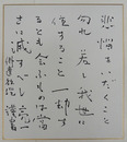 辻亮一色紙　筆ペン書