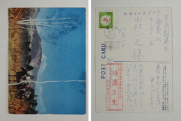 横溝正史葉書　山村正夫宛絵葉書　暑中見舞　ペン書５行　名前はスタンプ印