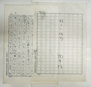 岡井隆草稿　『怖しい場所』　鉛筆書二百字詰１１枚完　１枚目は題字と署名のみ